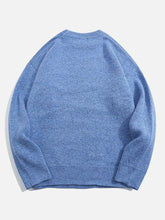 Pull tricoté à motif requin de dessin animé